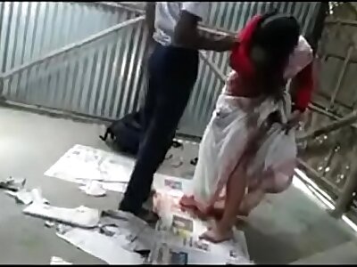 indian bus penetrated away from schoolgirl open-air