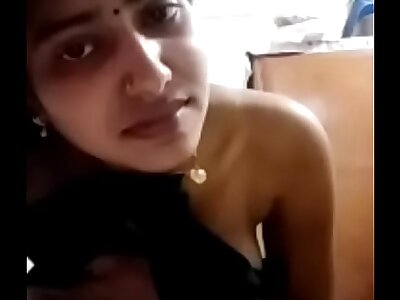 Beautiful indian cougar wifey video calling with bf