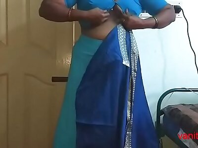 desi Indian  tamil aunty telugu aunty kannada aunty  malayalam aunty Kerala aunty hindi bhabhi nasty cuckold wife vanitha wearing saree showcasing humungous boobies and clean-shaved twat Aunty Pubes Sundress ready for party and Making Movie