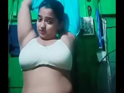 Dominate Low-spirited Huge-boobed Indian Chick Boobs Show