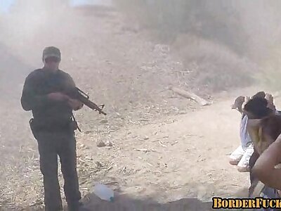 Hot dickblowers mexican tolerant gets caught added to pounded by border sentry 4 1