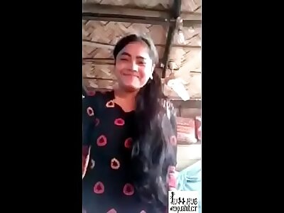 Desi village Indian Girlfreind demonstrating tits and pussy for beau