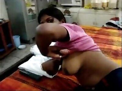 Indian desi maid obligated fro showcase her natural Bristols fro home employer