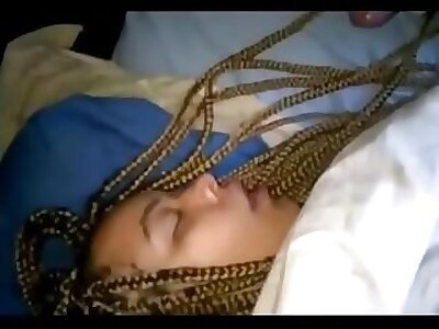 Ebony sleeping jism shots compilation