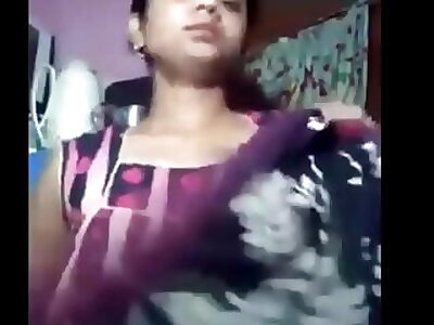 Indian hulking pecs aunt tossing over infront be worthwhile for web cam