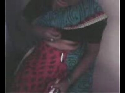 Indian Maid demonstrating assets herself to web cam